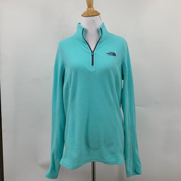 The North Face Jacket Womens M Medium Candy Fleece Knit Quarter Zip Mock *READ - Picture 2 of 12